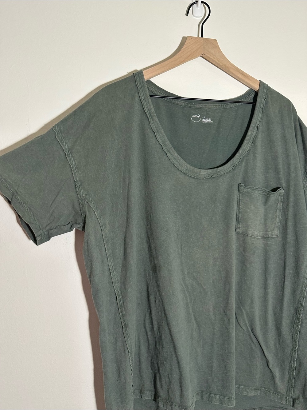 Aerie - Women’s Olive Green Pocket Tee